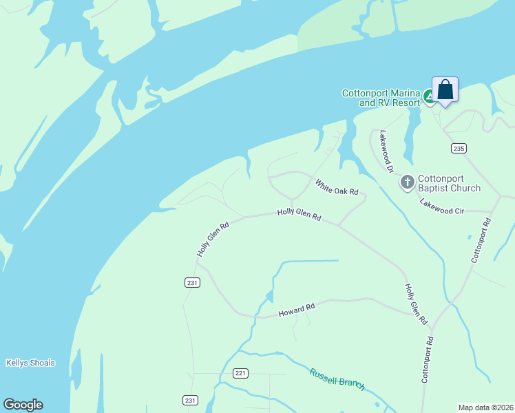 map of restaurants, bars, coffee shops, grocery stores, and more near Holly Glen Rd in Decatur