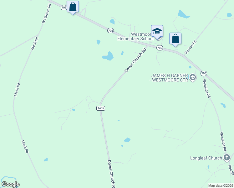 map of restaurants, bars, coffee shops, grocery stores, and more near 359 Dover Church Road in Seagrove
