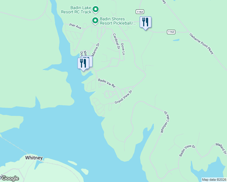 map of restaurants, bars, coffee shops, grocery stores, and more near 166 Eagle Drive in New London