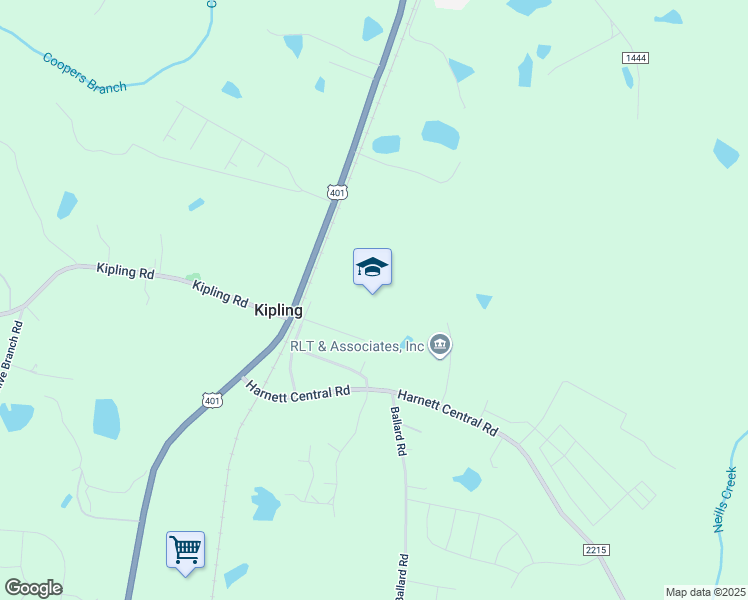 map of restaurants, bars, coffee shops, grocery stores, and more near in Kipling