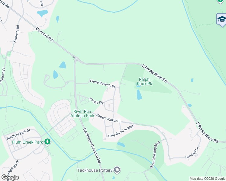 map of restaurants, bars, coffee shops, grocery stores, and more near 13509 Pierre Reverdy Drive in Davidson