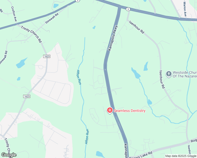 map of restaurants, bars, coffee shops, grocery stores, and more near 4968 Milestone Avenue in Kannapolis