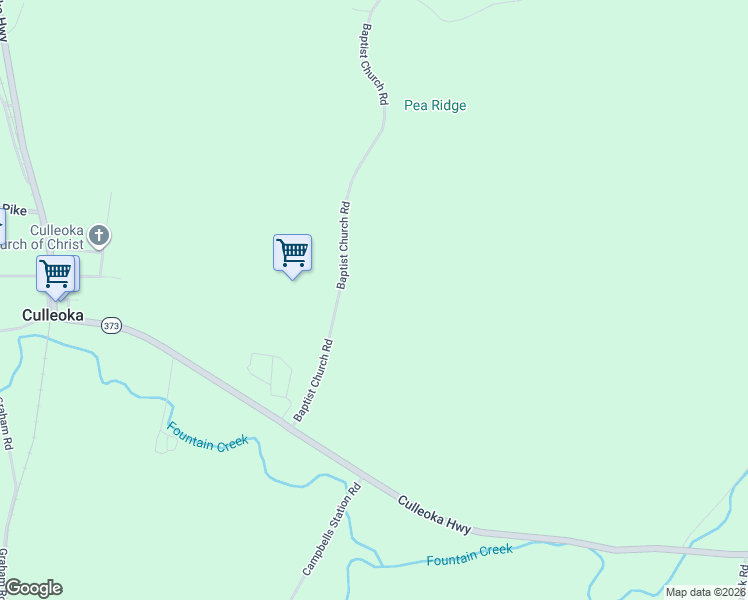 map of restaurants, bars, coffee shops, grocery stores, and more near 2503 Baptist Church Rd in Culleoka