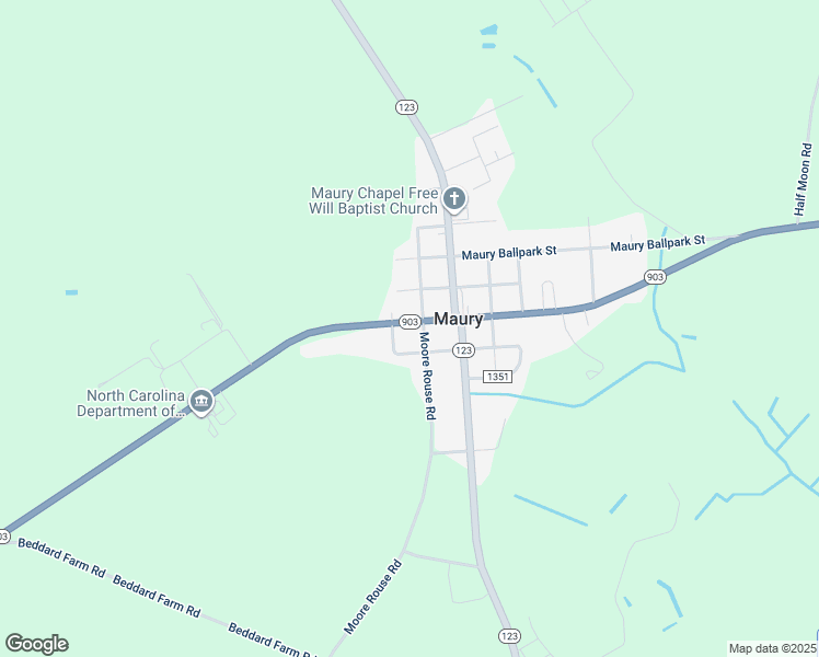 map of restaurants, bars, coffee shops, grocery stores, and more near 20 Moore Rouse Road in Snow Hill