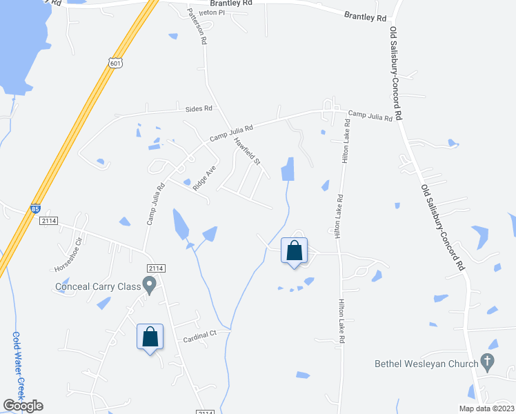 map of restaurants, bars, coffee shops, grocery stores, and more near 4833 Samuel Richard Street in Kannapolis