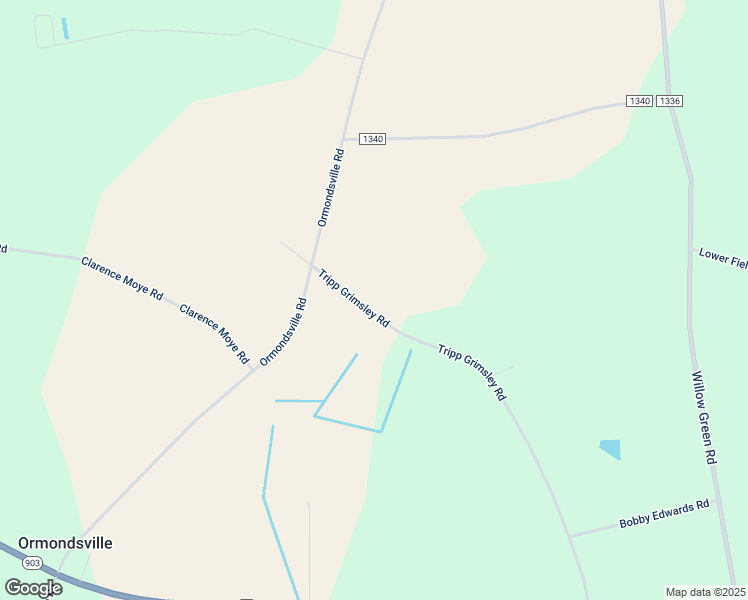 map of restaurants, bars, coffee shops, grocery stores, and more near Tripp Grimsley Road in Greene County