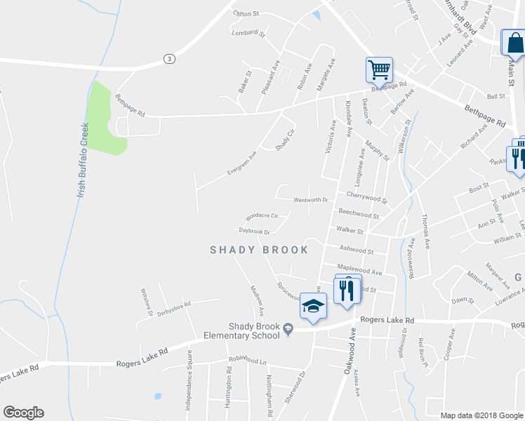 map of restaurants, bars, coffee shops, grocery stores, and more near 1208 Woodacre Circle in Kannapolis
