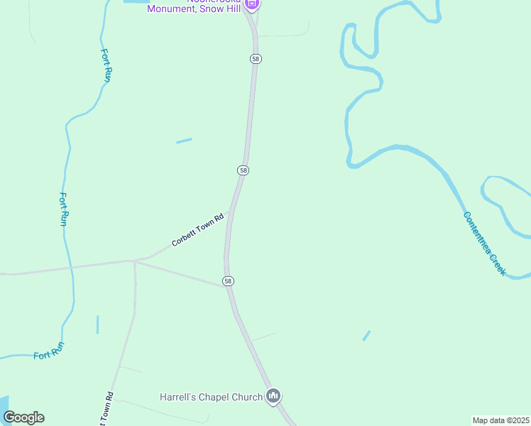 map of restaurants, bars, coffee shops, grocery stores, and more near 2265 Corbett Town Road in Snow Hill