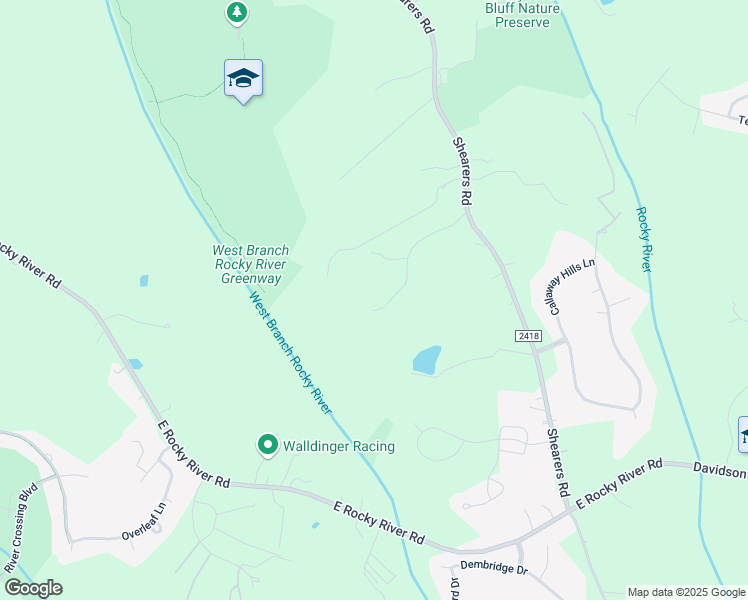 map of restaurants, bars, coffee shops, grocery stores, and more near 15215 Holly Trail Lane in Davidson