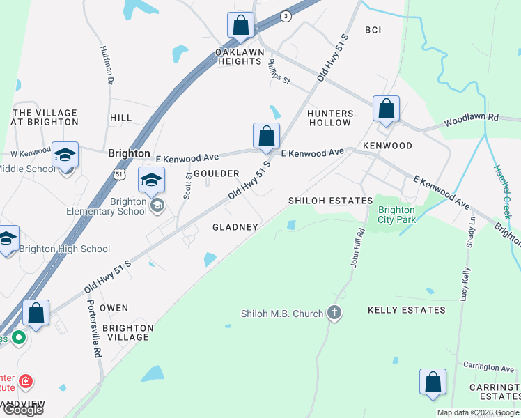 map of restaurants, bars, coffee shops, grocery stores, and more near 78 Gladman Street in Brighton