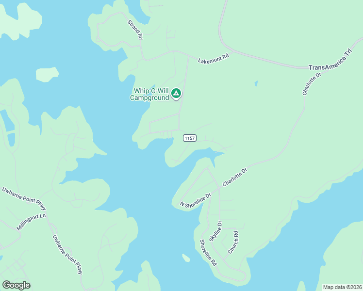 map of restaurants, bars, coffee shops, grocery stores, and more near 106 Sunrise Point in New London