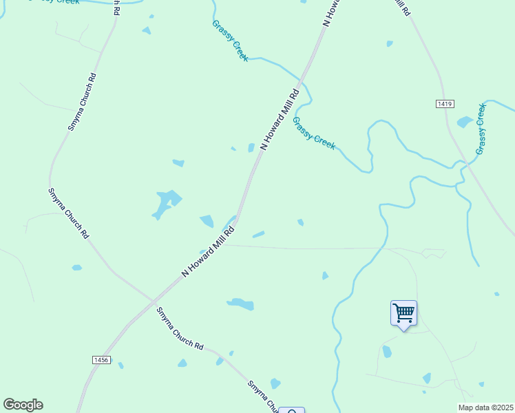 map of restaurants, bars, coffee shops, grocery stores, and more near 1653 North Howard Mill Road in Robbins