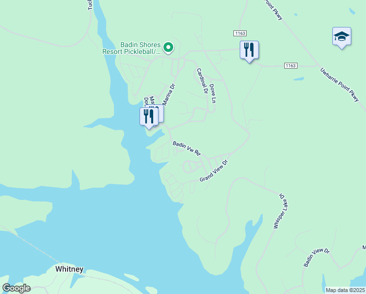 map of restaurants, bars, coffee shops, grocery stores, and more near 124 Baden View Road in New London