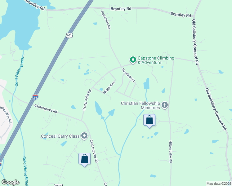 map of restaurants, bars, coffee shops, grocery stores, and more near 4905 Samuel Richard Street in Kannapolis