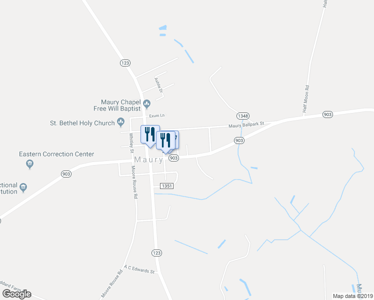 map of restaurants, bars, coffee shops, grocery stores, and more near 159 Oak Grove Circle in Snow Hill