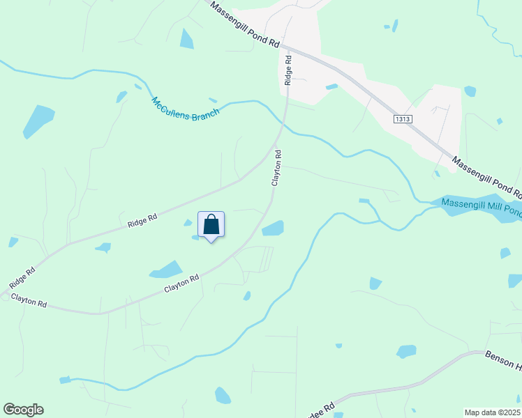 map of restaurants, bars, coffee shops, grocery stores, and more near 206 Clayton Road in Angier