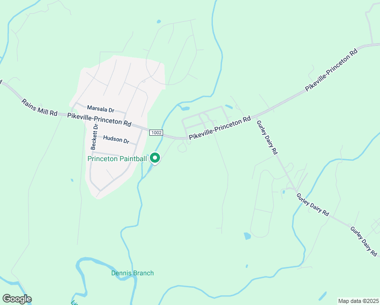 map of restaurants, bars, coffee shops, grocery stores, and more near 3611 Pikeville Princeton Road in Princeton