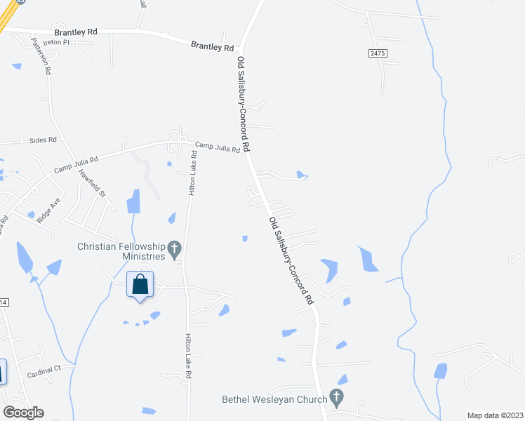 map of restaurants, bars, coffee shops, grocery stores, and more near 4715 Old Salisbury-Concord Road in Kannapolis