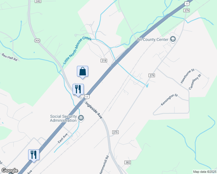 map of restaurants, bars, coffee shops, grocery stores, and more near 1125 Congress Parkway North in Athens