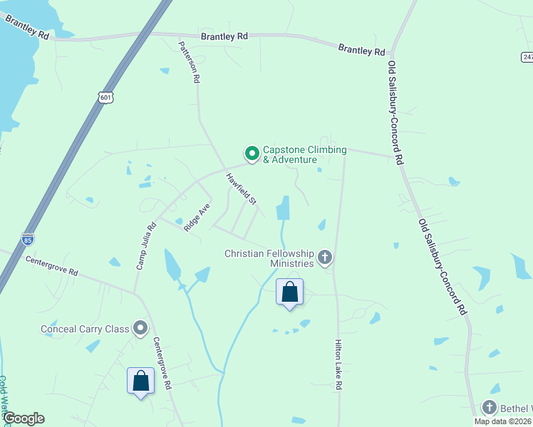 map of restaurants, bars, coffee shops, grocery stores, and more near 4874 Hawfield Street in Kannapolis