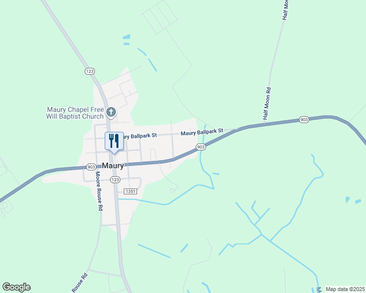 map of restaurants, bars, coffee shops, grocery stores, and more near 3733 North Carolina 903 in Winterville