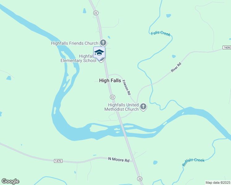 map of restaurants, bars, coffee shops, grocery stores, and more near 1345 North Carolina 22 in Bennett