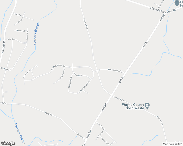 map of restaurants, bars, coffee shops, grocery stores, and more near 101 South Merganser Drive in Pikeville
