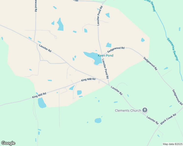 map of restaurants, bars, coffee shops, grocery stores, and more near 798 Lassiter Road in Four Oaks