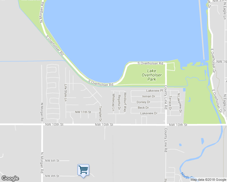 map of restaurants, bars, coffee shops, grocery stores, and more near 1425 Whitecap Lane in Oklahoma City