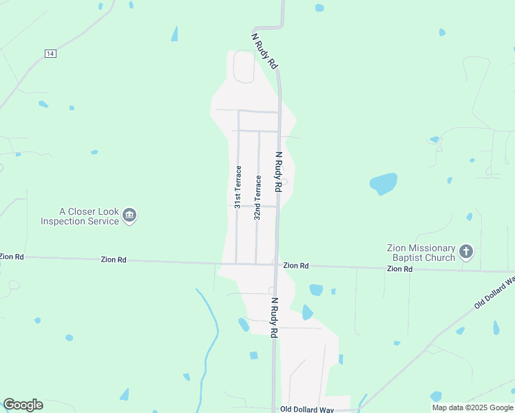 map of restaurants, bars, coffee shops, grocery stores, and more near 3199 32nd Terrace in Van Buren