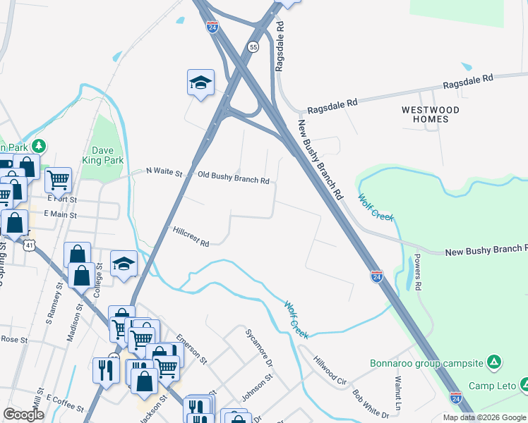 map of restaurants, bars, coffee shops, grocery stores, and more near 401 Hillcrest Road in Manchester
