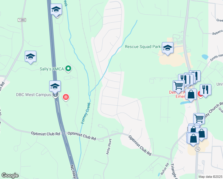 map of restaurants, bars, coffee shops, grocery stores, and more near 7214 Ogden Place in Denver