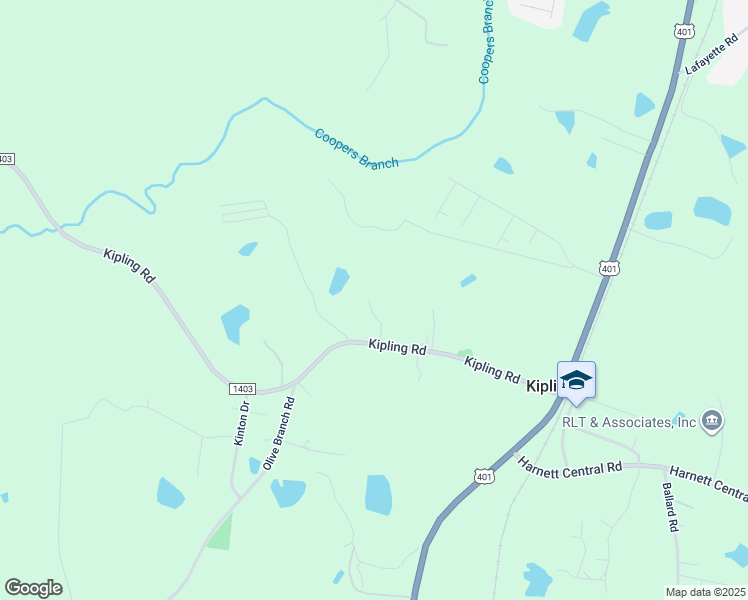 map of restaurants, bars, coffee shops, grocery stores, and more near 446 Kipling Road in Fuquay-Varina