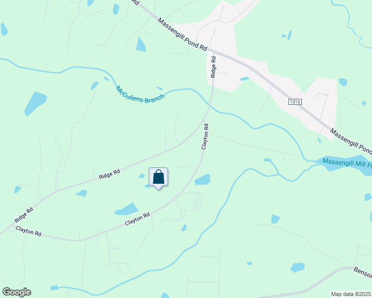 map of restaurants, bars, coffee shops, grocery stores, and more near 407 Ridge Road in Angier