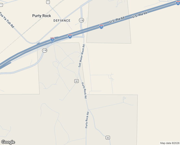 map of restaurants, bars, coffee shops, grocery stores, and more near Saddle Ridge Road in McKinley County