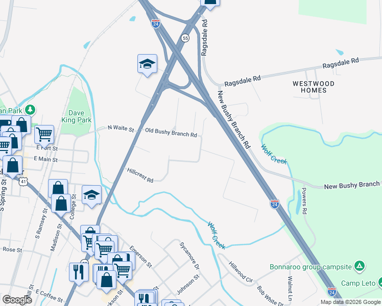 map of restaurants, bars, coffee shops, grocery stores, and more near 401 Hillcrest Road in Manchester