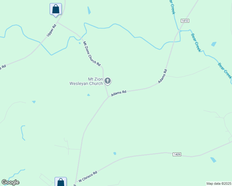 map of restaurants, bars, coffee shops, grocery stores, and more near Adams Road in Moore County
