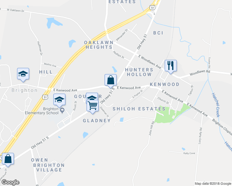 map of restaurants, bars, coffee shops, grocery stores, and more near 527 East Kenwood Avenue in Brighton