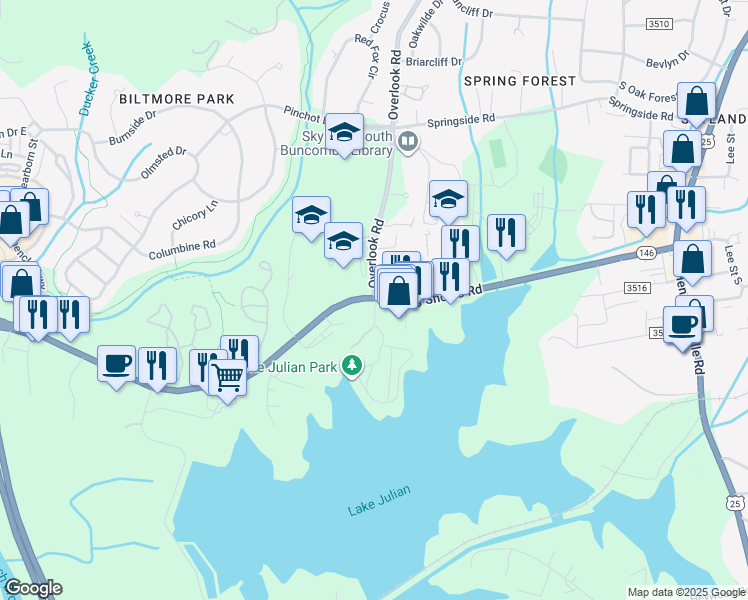 Long Shoals Rd & Overlook Rd, Asheville NC Walk Score