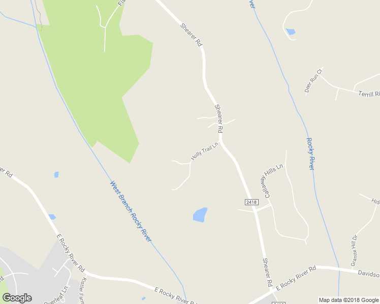 map of restaurants, bars, coffee shops, grocery stores, and more near 15415 Holly Trail Lane in Davidson