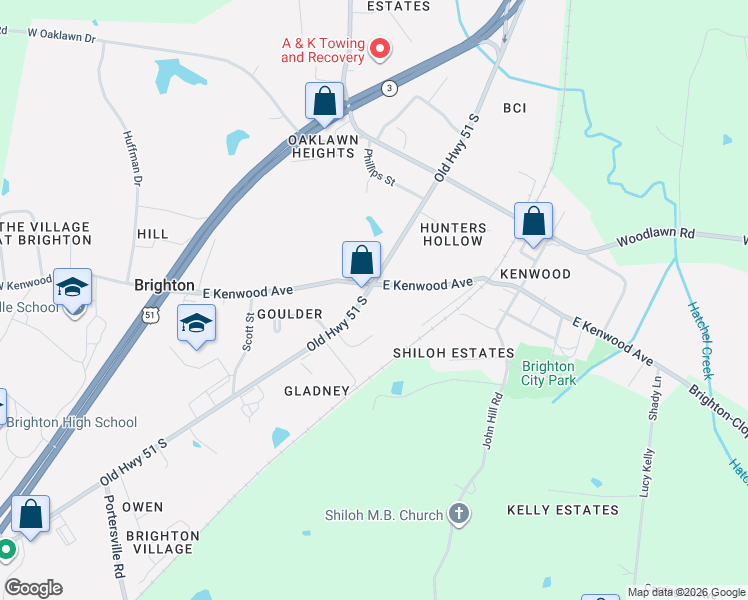 map of restaurants, bars, coffee shops, grocery stores, and more near 124 Mundell Cove in Brighton