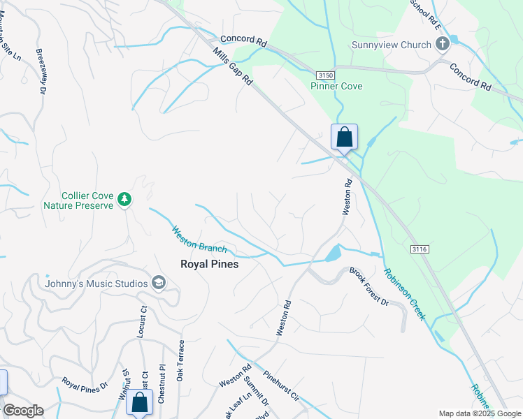 map of restaurants, bars, coffee shops, grocery stores, and more near 5 Crestbrook Court in Arden