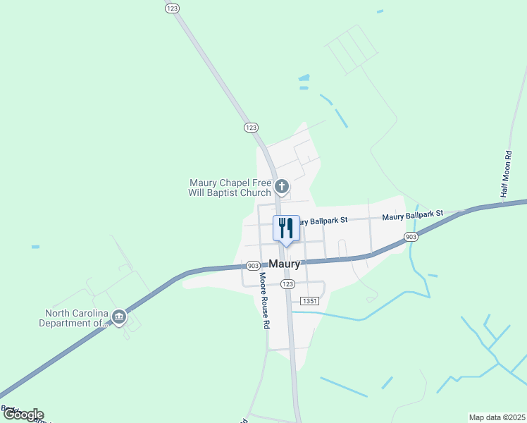map of restaurants, bars, coffee shops, grocery stores, and more near 202 Whitley Street in Snow Hill