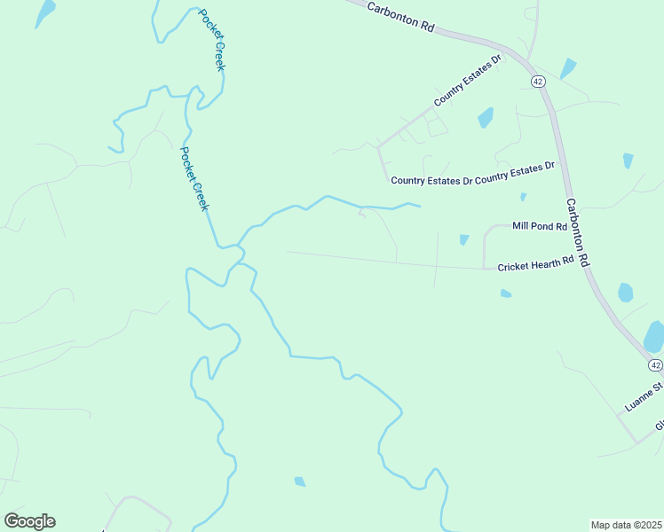 map of restaurants, bars, coffee shops, grocery stores, and more near 427 Cricket Hearth Road in Sanford