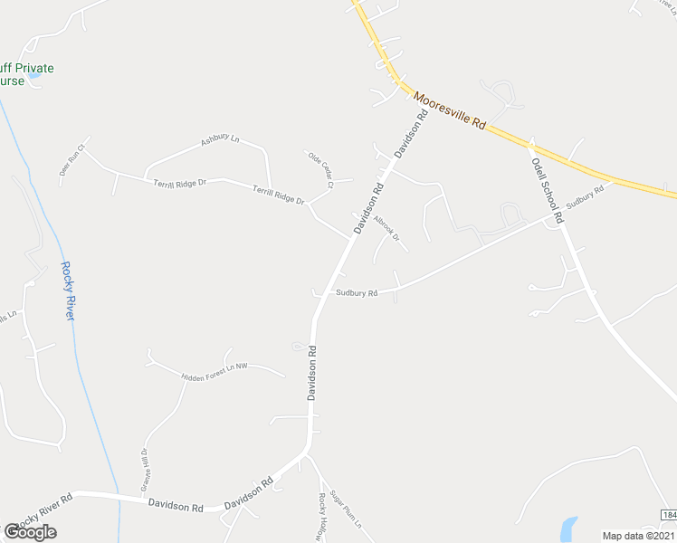 map of restaurants, bars, coffee shops, grocery stores, and more near 5126 Davidson Road in Davidson