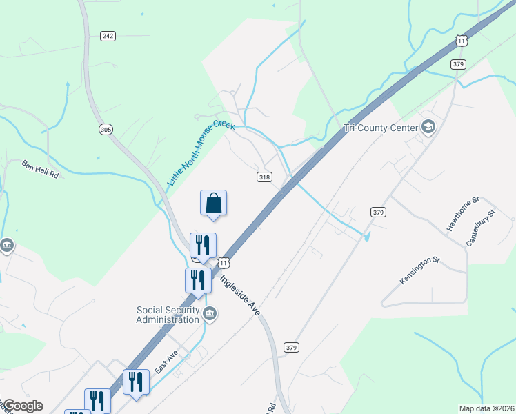 map of restaurants, bars, coffee shops, grocery stores, and more near 1108-1110 Congress Pkwy N in Athens