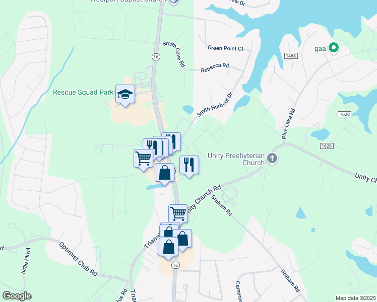 map of restaurants, bars, coffee shops, grocery stores, and more near 7879 Mariners Pointe Circle in Denver