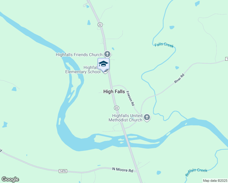 map of restaurants, bars, coffee shops, grocery stores, and more near in High Falls