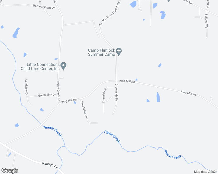 map of restaurants, bars, coffee shops, grocery stores, and more near 23 Cherry Hill Drive in Four Oaks