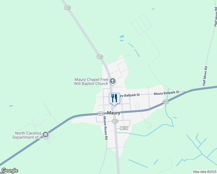 map of restaurants, bars, coffee shops, grocery stores, and more near 4573 Highway 123 North in Snow Hill